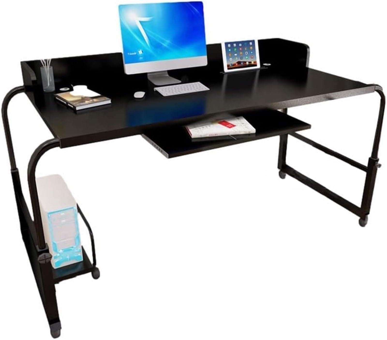 Bureau d'ordinateur portable mobile assis debout plateau réglable