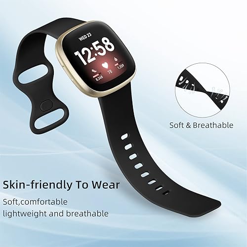 Miniatura 2 de Odbeai Compatible con Fitbit Versa 4 BandsVersa 3 Band y Fit bit Sense 2 BandsSense Band para mujeres y hombres, pulseras de repuesto suaves,