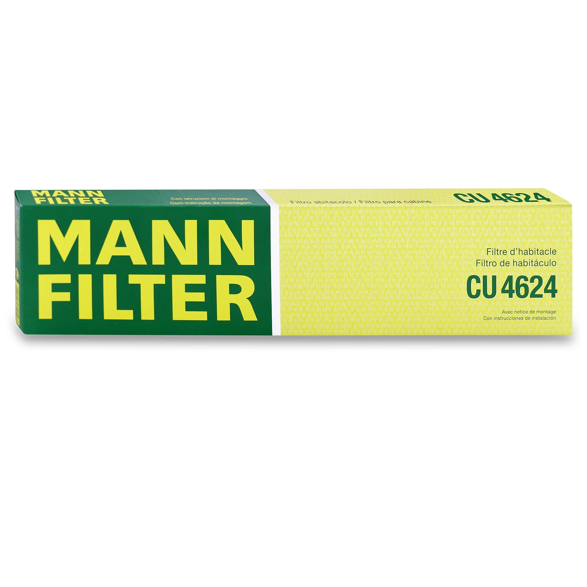 MANN-FILTER CU 4624 Filtro Aria Abitacolo (Filtro Antipolline) Per Auto - Dimensioni 460x108x30 Mm - Qualità Primo Equipaggiamento