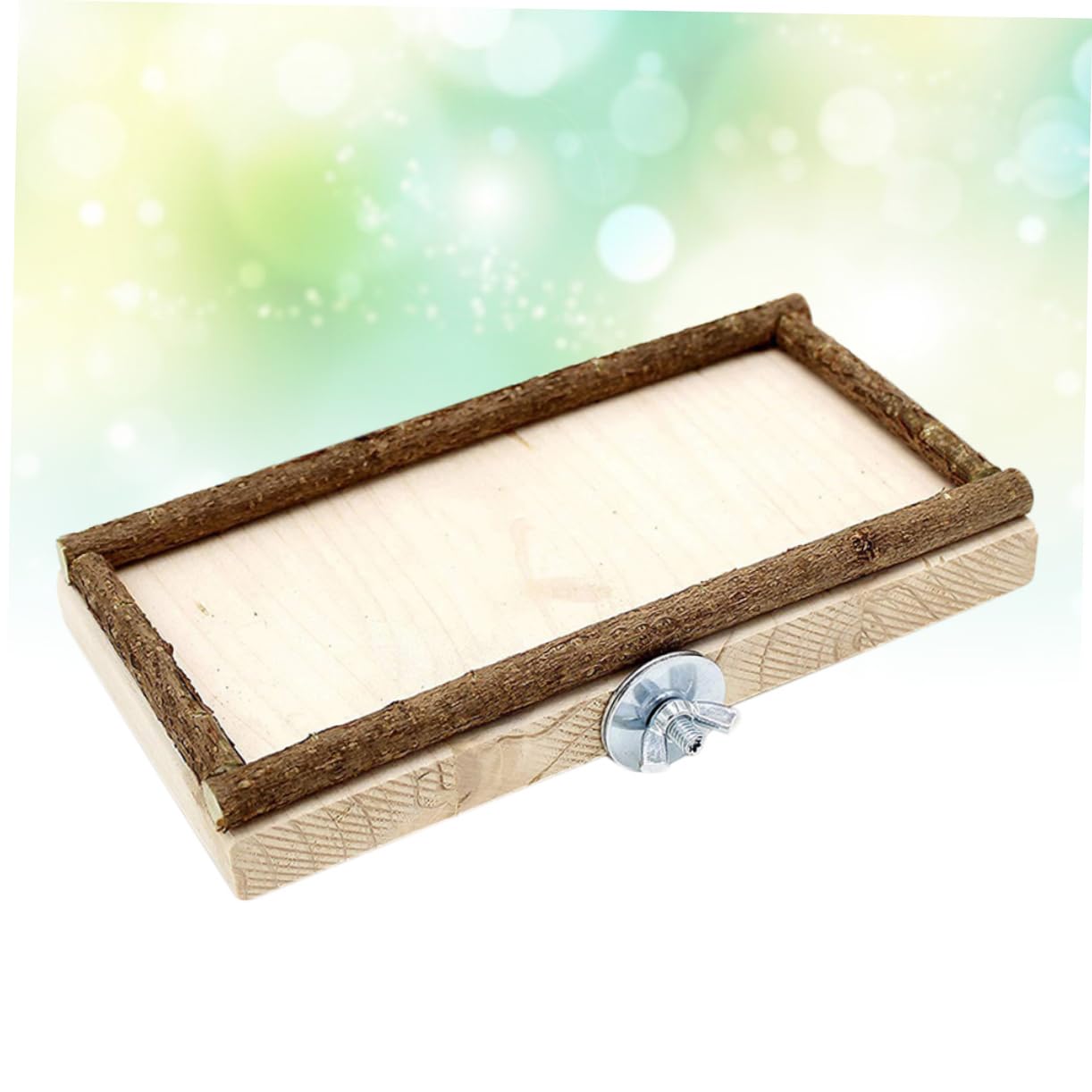 Toyvian 2pezzi Piattaforma Gioco Legno Per Pappagalli Giocattolo Per Uccelli Con Funzione Di Nutrimento Adatta Cockatiels e Pappagalli Facile Da Installare e Sicura Per Animali Domestici