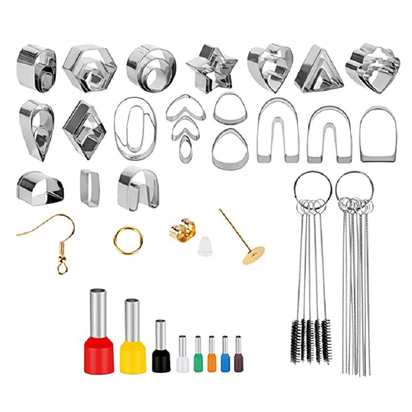 carotoe Clay 169 Pcs Clay Earring Jewelry Making Cutter Cookie Cutter Shapes Set Earring for Jewelry Making
