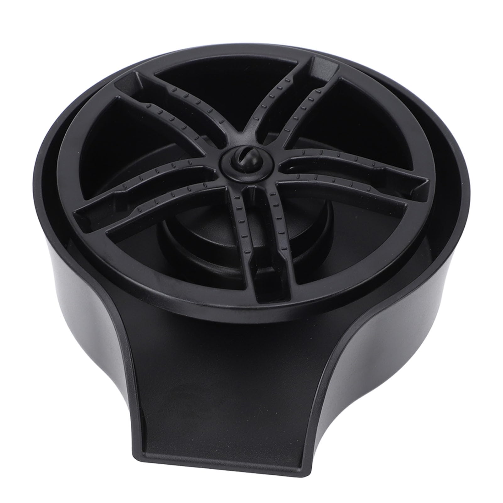 TOPINCN Enjuagador de Vidrio de Metal Profesional, Potente Lavavasos para Fregaderos de Cocina, Enjuagador de Vidrio Antioxidante para Bares y Cafeterías, Acero Inoxidable (BLACK)