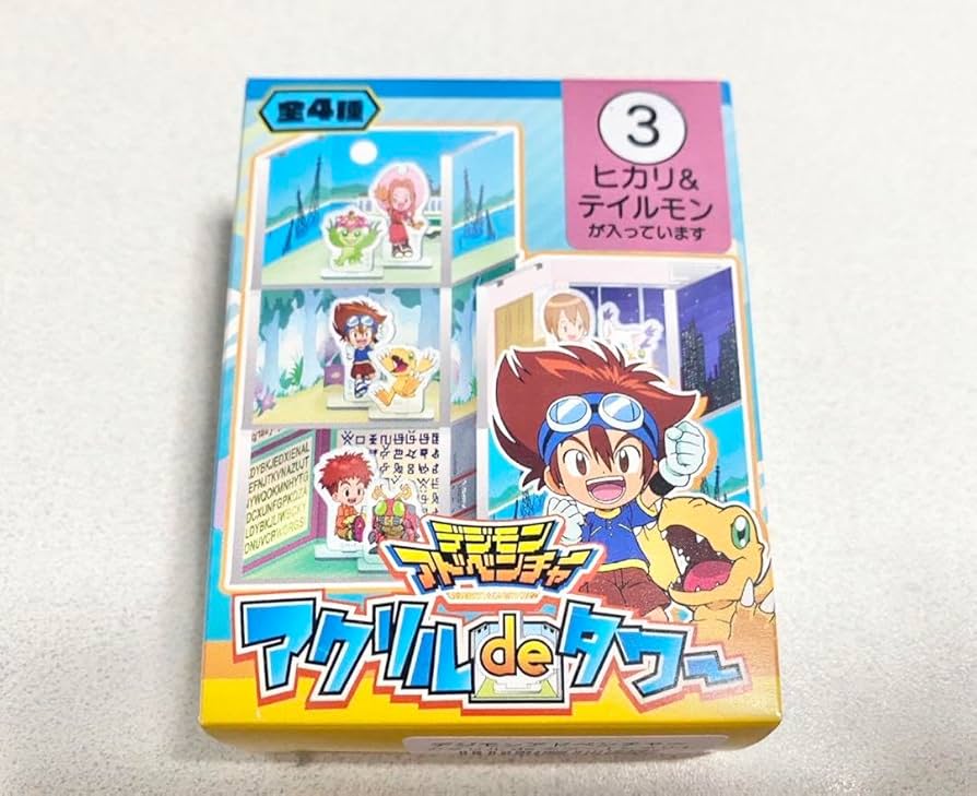 デジモン　キッチンカー　八神ヒカリ　テイルモン　進化スクエア缶バッジ6点セット 予約商品9月下旬発送】デジモンアドベンチャー ロングスクエア缶