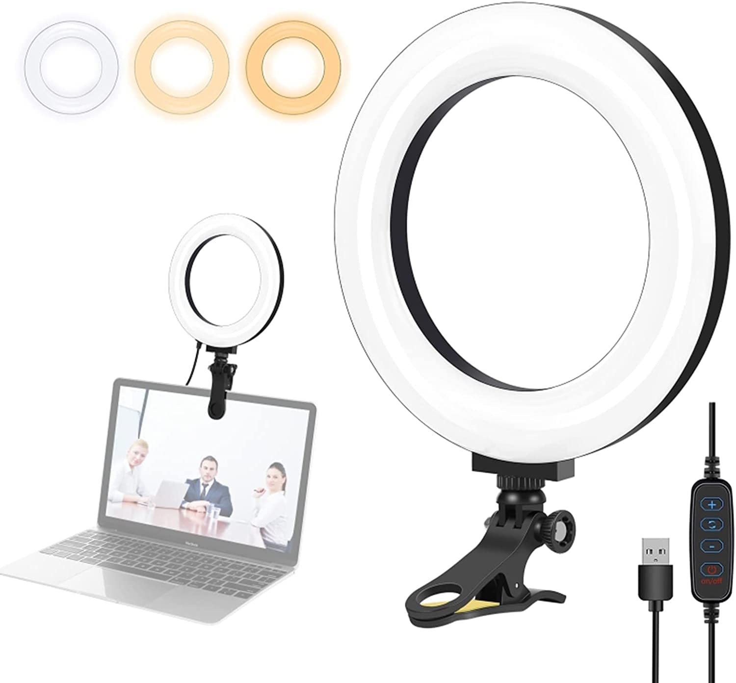 12cm/4.7in USB Fotografia Illuminazione Anello Fotocamera Luce Selfie Light Luci da Studio per riprese Video Trucco Illuminazione