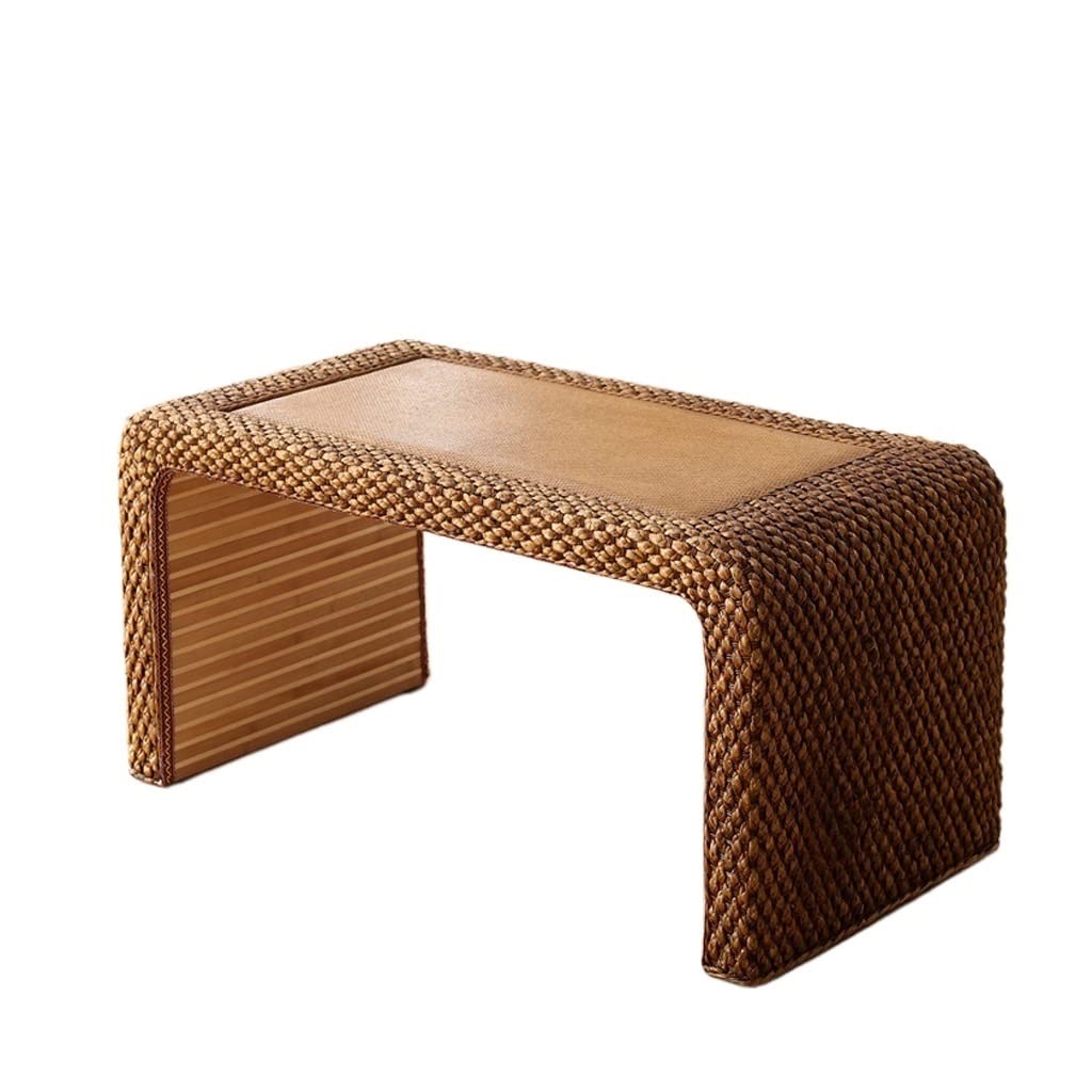 Table basse en rotin pour salon et balcon, table de thé Zen format L