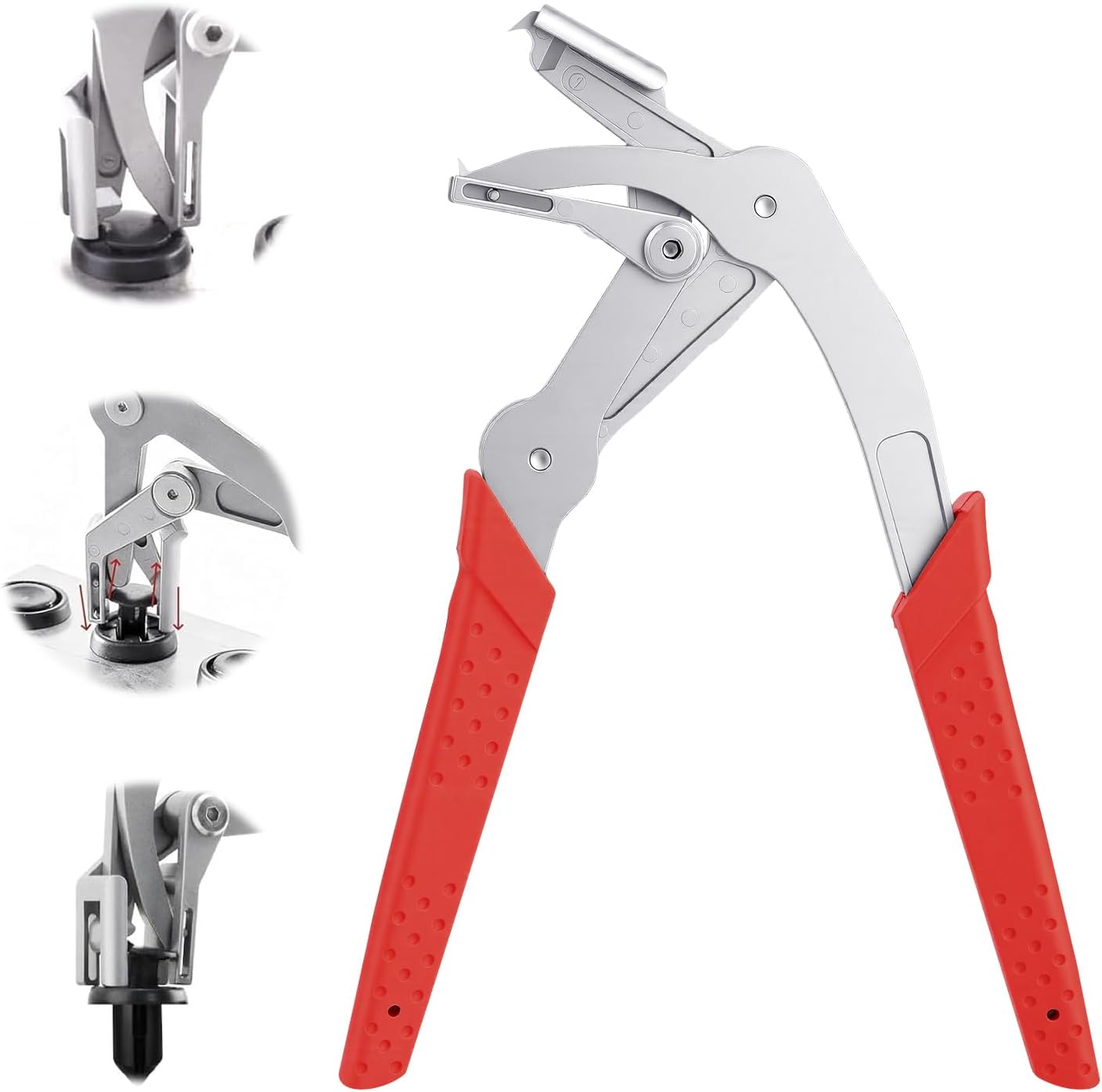 Car Clip Pliers, Panel Clip Removal Pliers, Professional Plastic Fastener Removal Tool, Spring-Loaded Fastener Rivet Remover for Auto Door Panels, Interior & Exterior Trim, Damage-Free Disassembly