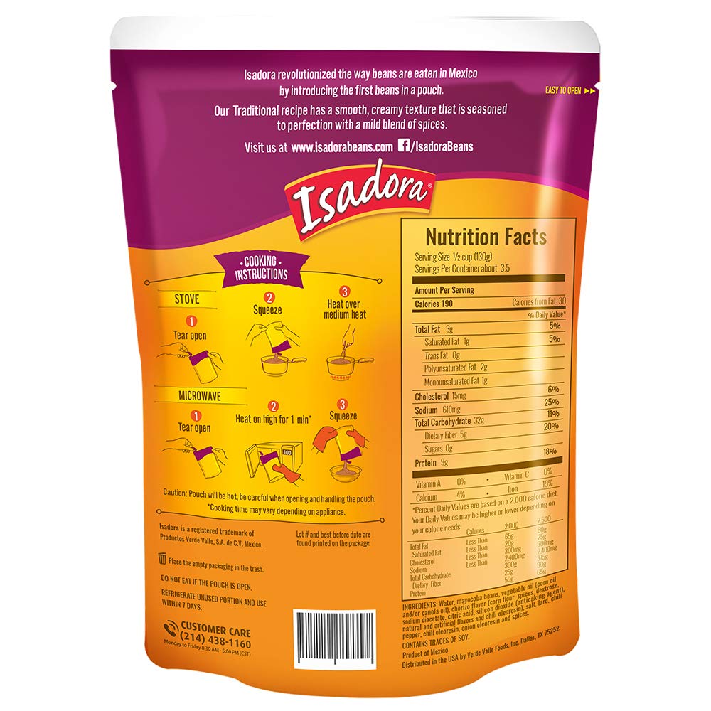 Isadora Tex-Mex Refried Beans, 15.2-Ounce (Pack of 8)