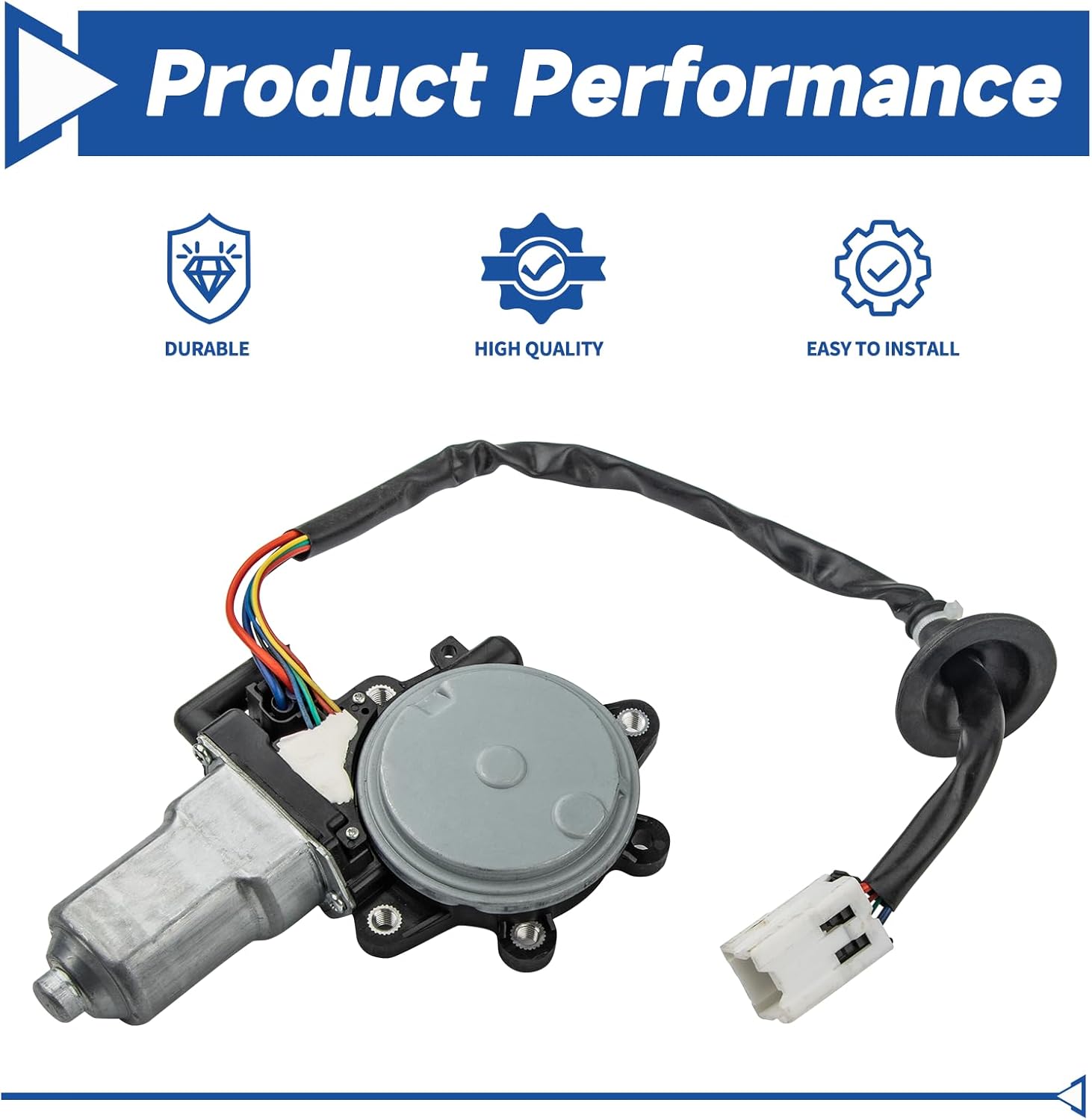 Obaee Power Window Lift Motor Front Left Driver Side Compatible with 2003-2007 Infiniti G35 2 Door Coupe, 2003-2009 350Z, Replace 80731-CD00A, 80731CD00A, 742-511