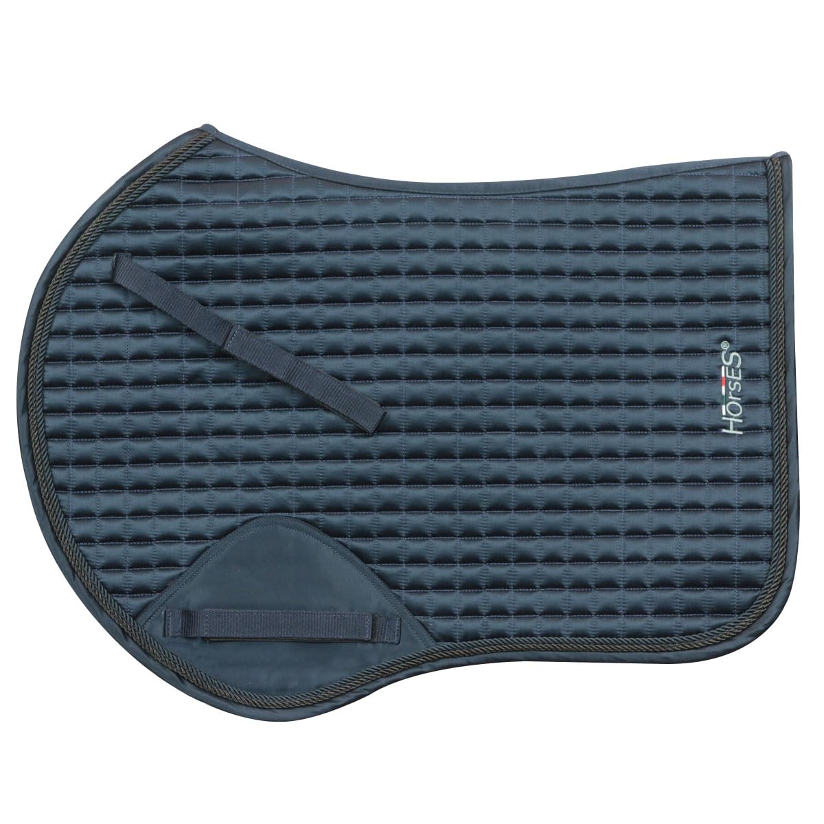 Sillín Salto Edith, suave y resistente, indispensable para proteger al caballo de traumas y choques excesivos, Sobrio y elegante (COB, azul)