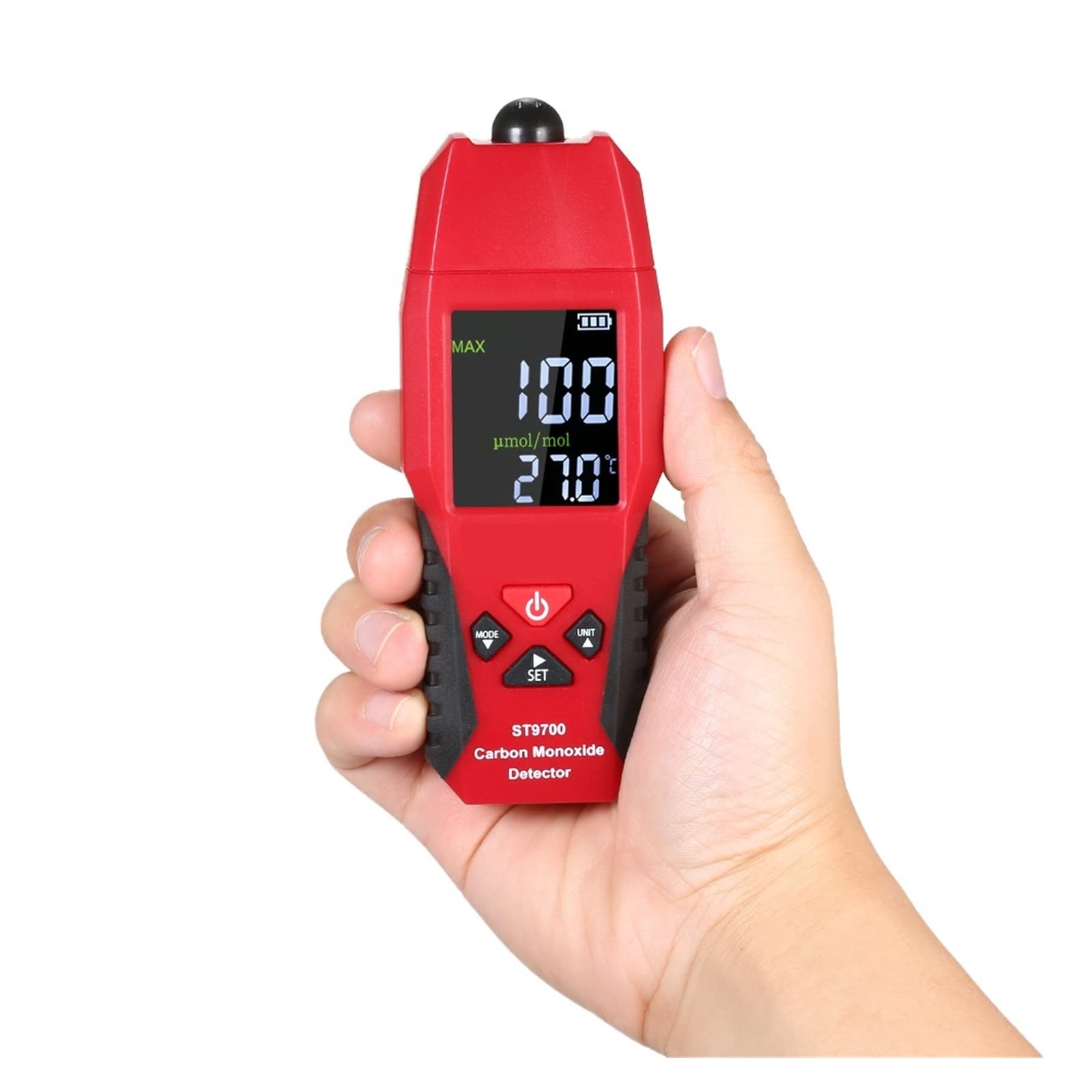 Medidor de monóxido de carbono de mano con pantalla digital CO Gas Air Quality Monitor Monitor Detector Gaugh,Lecturas Precisas