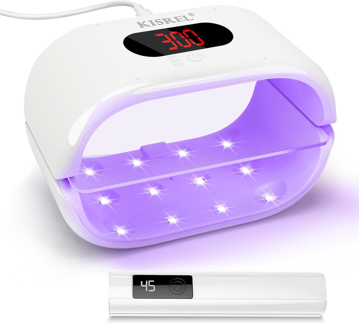 KISREL 36W Double-Sided UV Resin Curing Light with Detachable Flashlight - Fast 2-in-1 Lamp for Jewelry, Crafts & Nails