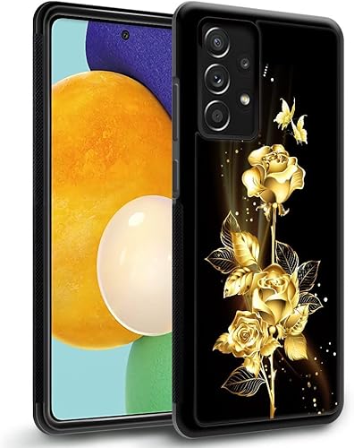DAIZAG Funda compatible con Samsung Galaxy A32 4G, diseño de mariposa rosa dorada para hombre y mujer, protección completa, a prueba de golpes,