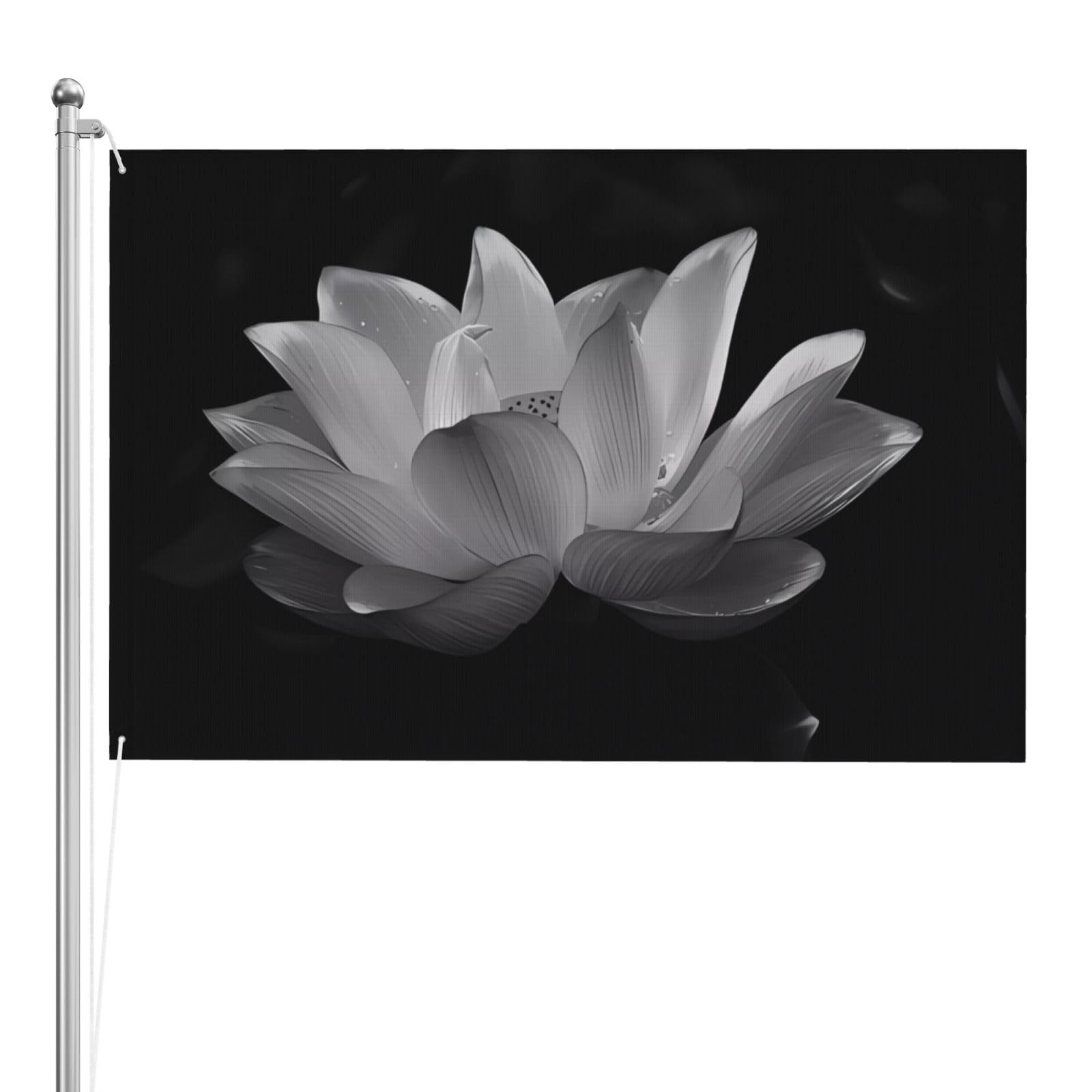 Drapeau lotus anti-décoloration en polyester pour extérieur durable - 8