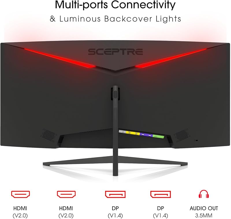 Sceptre Prime Curved 30-inch Gaming Monitor 200+Hz FreeSync Build-in Speakers 2560 x 1080p HDMI DP Machine Black 2026 (C305B-200UN Series) image 4