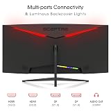 Sceptre Novo monitor de jogos curvado de 30 polegadas 200 + Hz alto-falantes embutidos 2560 x 1080p HDMI x2 DP x2 2025 — imagem 4