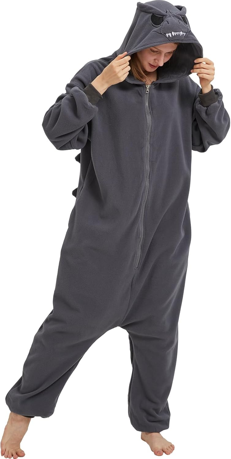 Unisex Adult Dinosaur Onesie Movie Character Marine Iguana Monster Cosplay Costume Halloween Jumpsuit Homewear - Image 5