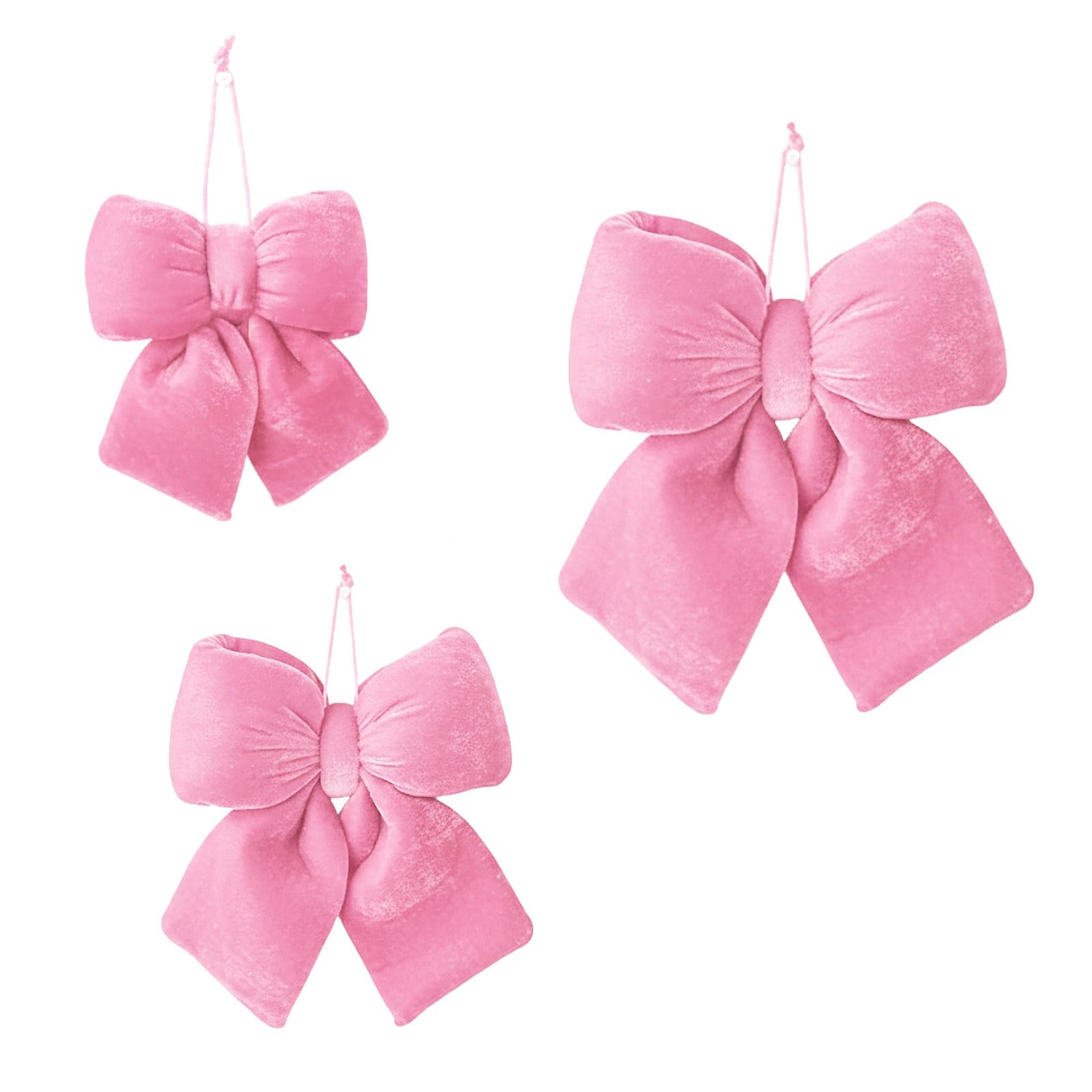 Tsophreniq Festives Velvets Bow Decoration for Valentine Day Door Curtains and Parties Hanging Wreath Bowknot Elegant Velvets Bow Ornament for Valentine Day