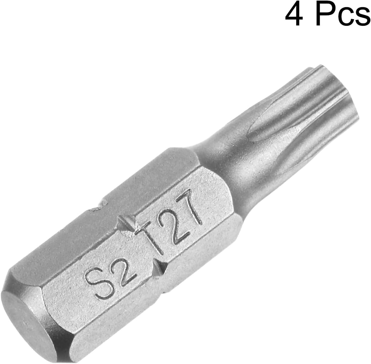 uxcell Torx Bits 1/4 Inch Hex Shank 25mm Length Magnetic Screwdriver T27 Screw Driver Bit S2 Alloy Steel 4pcs