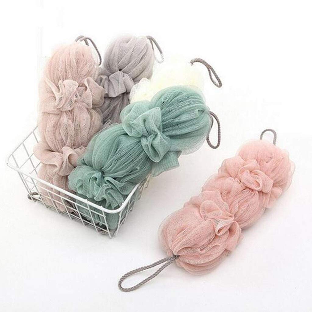 Ręcznik złuszczający Long Loofah Gąbka do kąpieli Pufa Siatkowa piłka Złuszczający Premium Scrubber Prosty ręcznik kąpielowy Scrubber Cleaning Mesh Gąbka pod prysznic Rękawiczki złuszczając