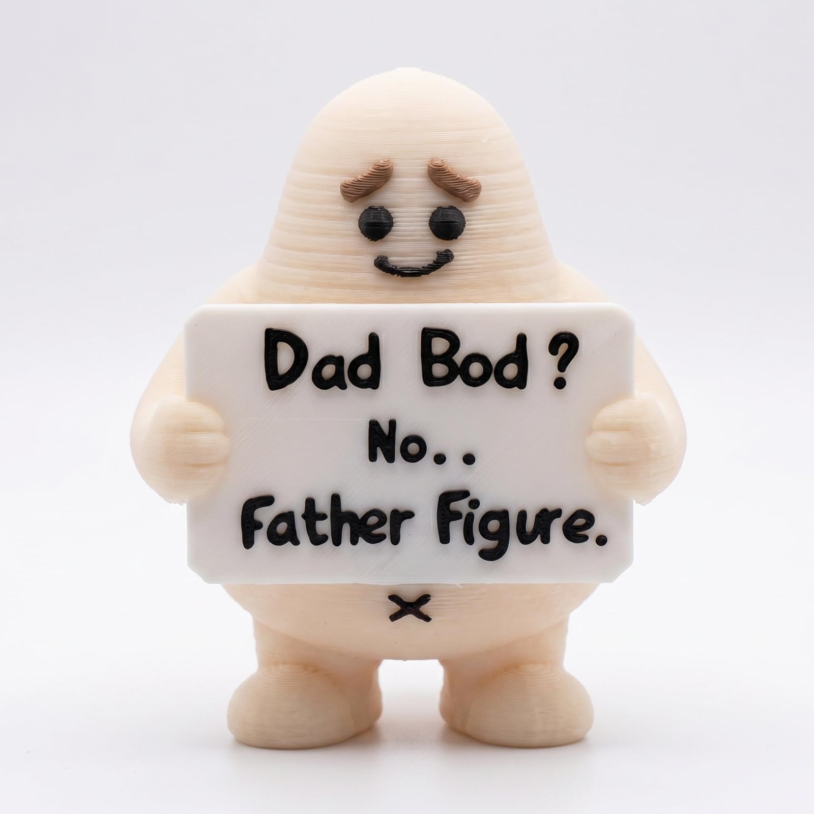 Virelle Funny Mini Plastic Figurine Dad Bod? No... Father Figure – Dads Joke Body Positivity from Daughter Son for Dad Stepdad Father in Law New Dads, Birthday Office Home Shelf Desk Decor