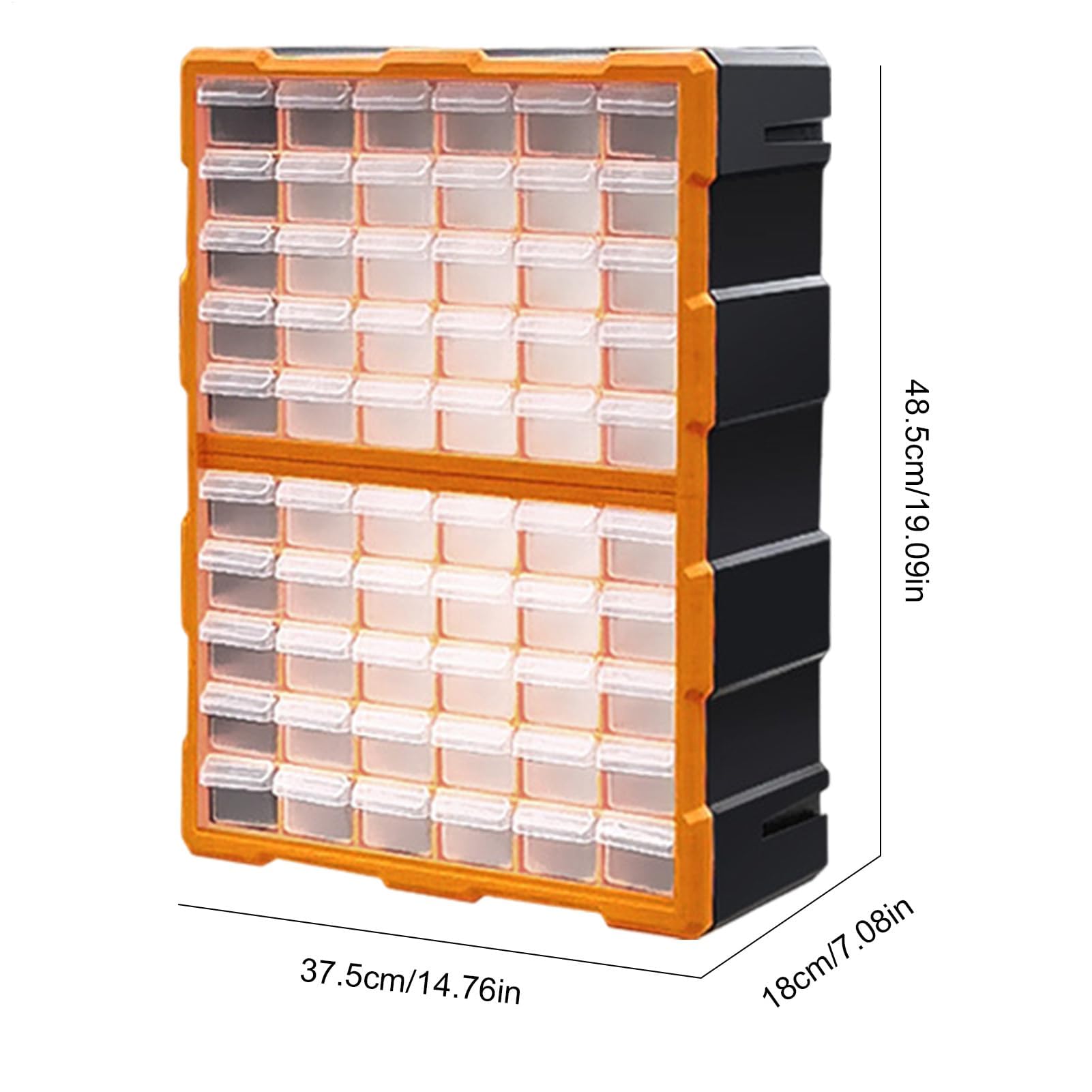 Cajonera apilable para manualidades, 60 compartimentos para almacenamiento de tornillos, cuentas y herramientas de maquillaje, eficiente cajón para un fácil acceso