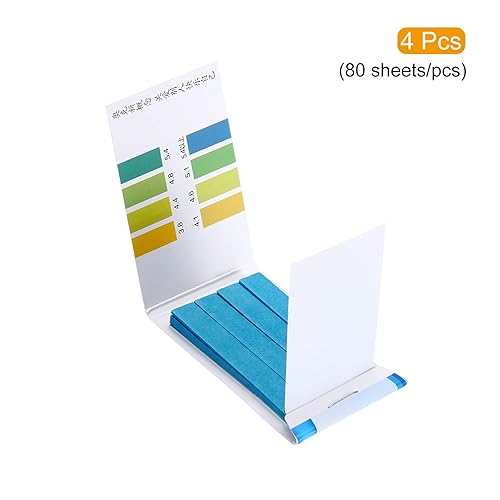 Miniatura 3 de PATIKIL Tiras de prueba de pH 3.8-5.4, paquete de 4 320 papeles indicadores, probador de tornasol para agua, alimentos, suelo, prueba de ácido