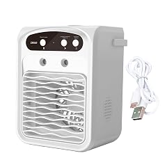 Portable Air Conditioner with Bluetooth Audio 4-IN-1 Portable Ac Units Humidifier Cooling Fan Night Light 500ML Evaporative Cooler