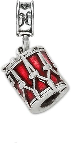 .925 Sterling Silver Red Colonial Marching Drum Hanscom Air Force Base, Massachusetts .925 Sterling Silver Red Colonial Marching Drum Hanscom Air Force Base, Massachusetts