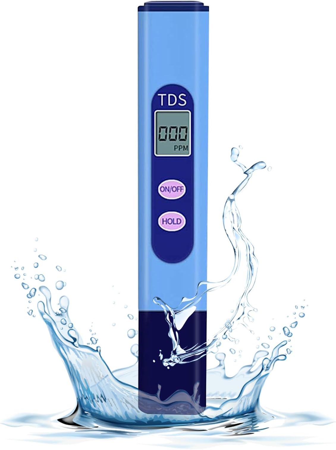 TDS Meter, Digital Water Testing Kits with 0-9990 PPM Measurement Range,Hand Held Electronic Water Tester for Drinking Water Quality, Tap, Well, Swimming Pool, Aquarium, RO/DI System