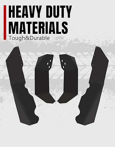Miniatura 6 de A & UTV PRO Aletas de barro para Polaris RZR 1000 XP, extensiones de guardabarros de alta resistencia, protectores de barro, delanteros y traseros