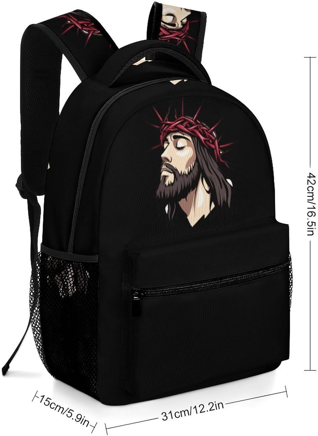 Christ Crrown of Thorns Laptop Backpack Lightweight Travel Daypack Shoulder Bag for Men Women