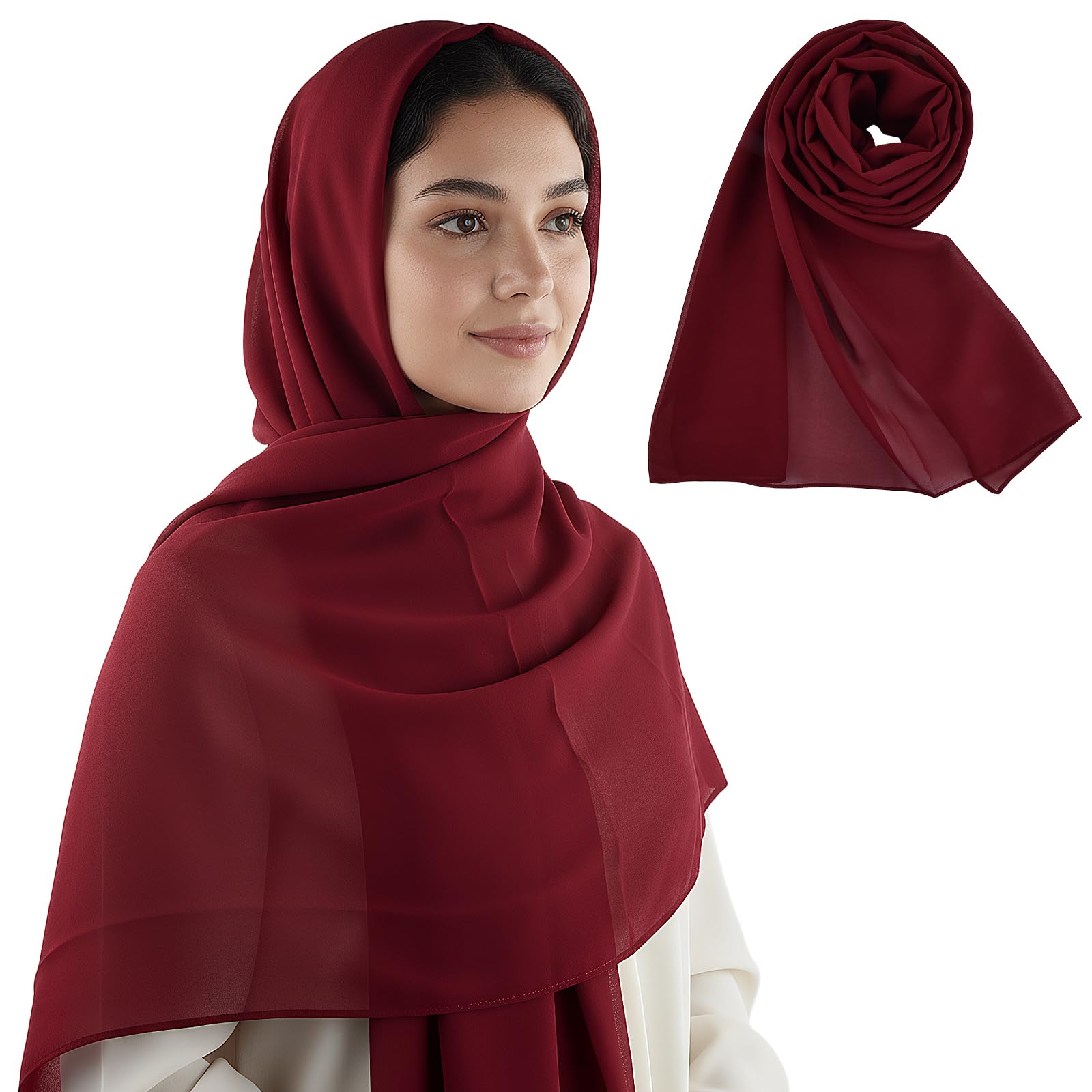 Stola Elegancki Damski Ceremonia, Szyfon Szal Jednolity Kolor Wrap Szalik Letni Damski Szalik, Szalik Satynowy Szyfon Na Sukienki Wieczorowe, Wesela, Impreza, Prezenty, 180 x 70 cm