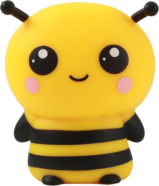 I-TOTAL® - Antistress Morbido Squishy – Giocattolo da Stringere in Ovatta Densa, Perfetto per Ansia e Relax (BEE) - 2
