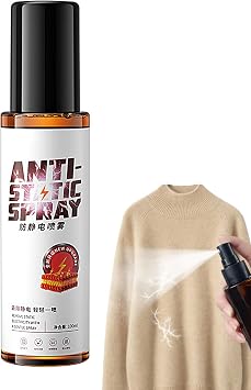 Anti Static Spray - Clothes Static Remover, Instant Travel Size 100ml | Fabric Electricity Eliminator for Shirts, Dresses, Jackets, Skirts, Sweaters, Pants, Daily Wear, Portable Clothing Solution