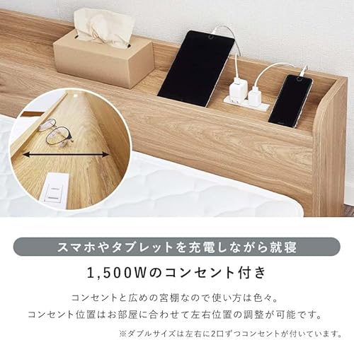 NEO CRASY フロアベッド フレームのみ ローベッド 宮付き コンセント の商品画像 4