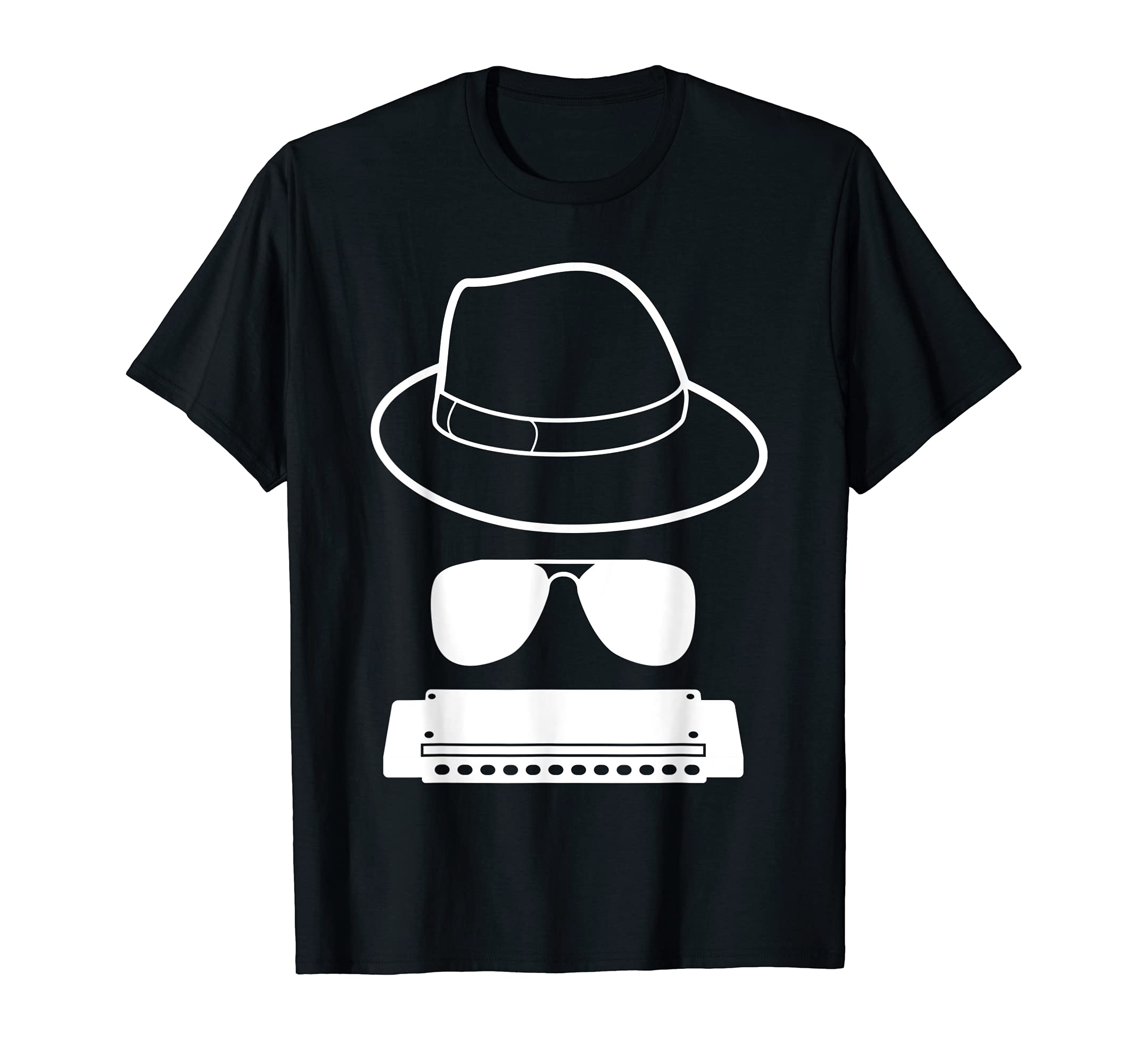 Harmonica Mucis - Instrument MusicianHarmonica Player Hat And Sunglasses T-Shirt