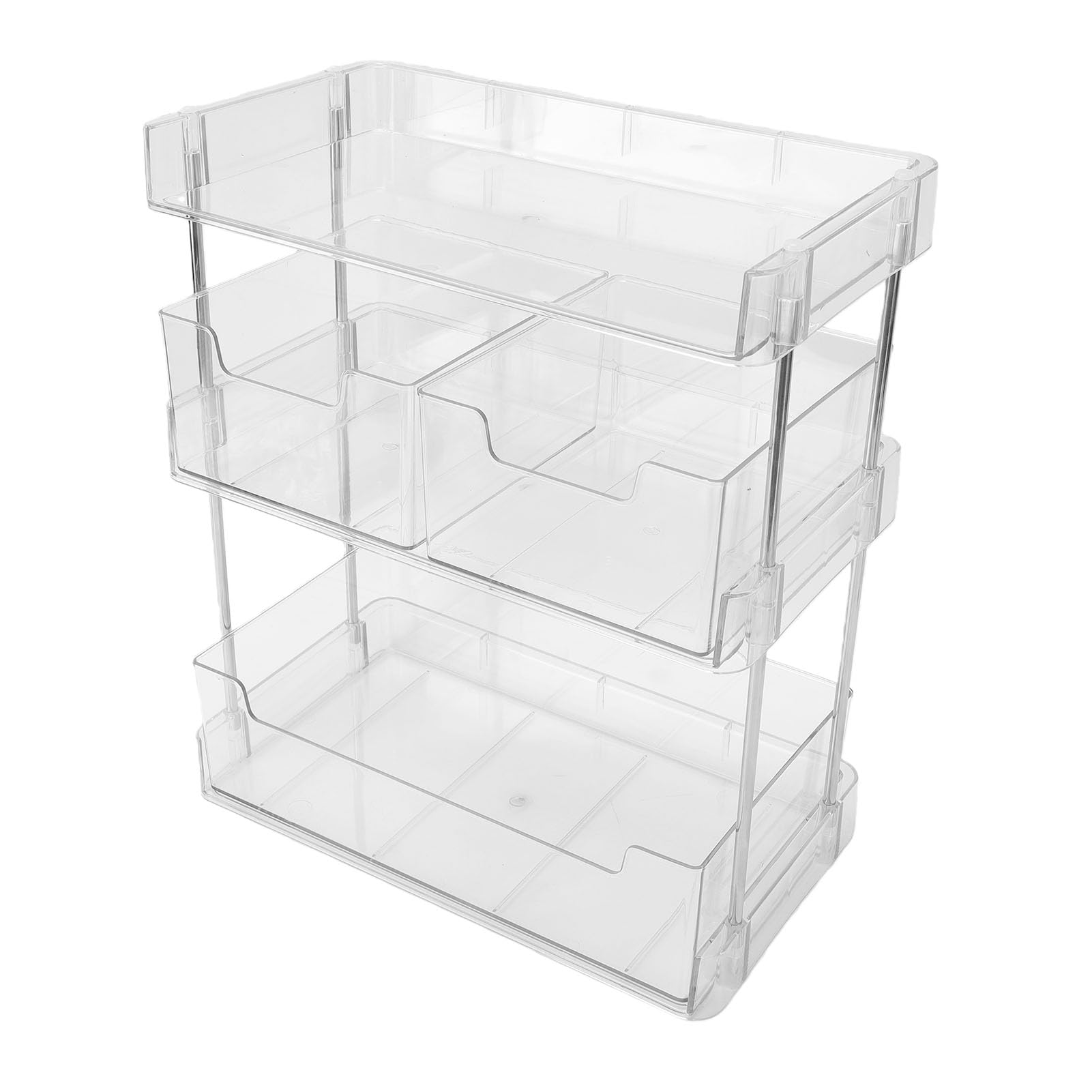 Generic Organizador de Bolsas de té, Diseño Transparente Multifuncional con Almacenamiento de 3 Niveles para Cocina, Baño, Estación de café, 33,5x17x30cm (Diseño de 3 niveles.)