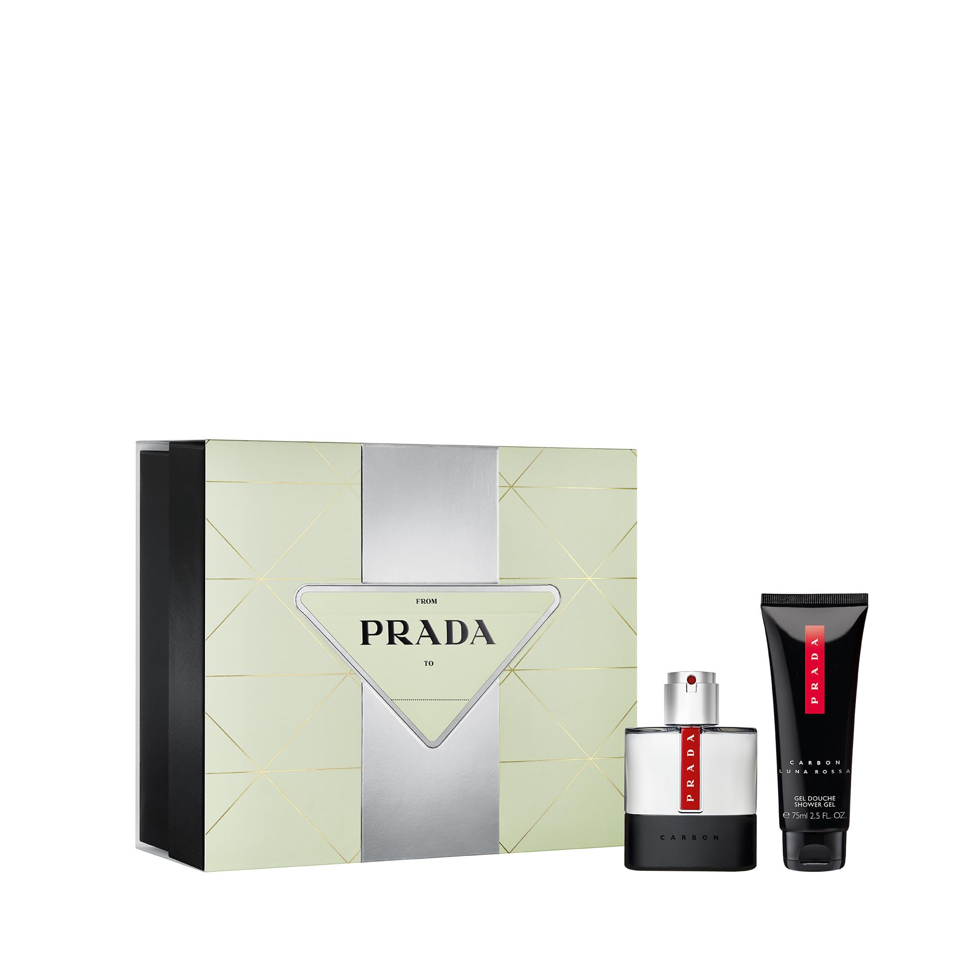 PradaLuna Rossa Carbon Eau de Toilette 50ml Gift Set 2023 (Contains 50ml EDT and 75ml Shower Gel), 50.00 ml (Pack of 1)