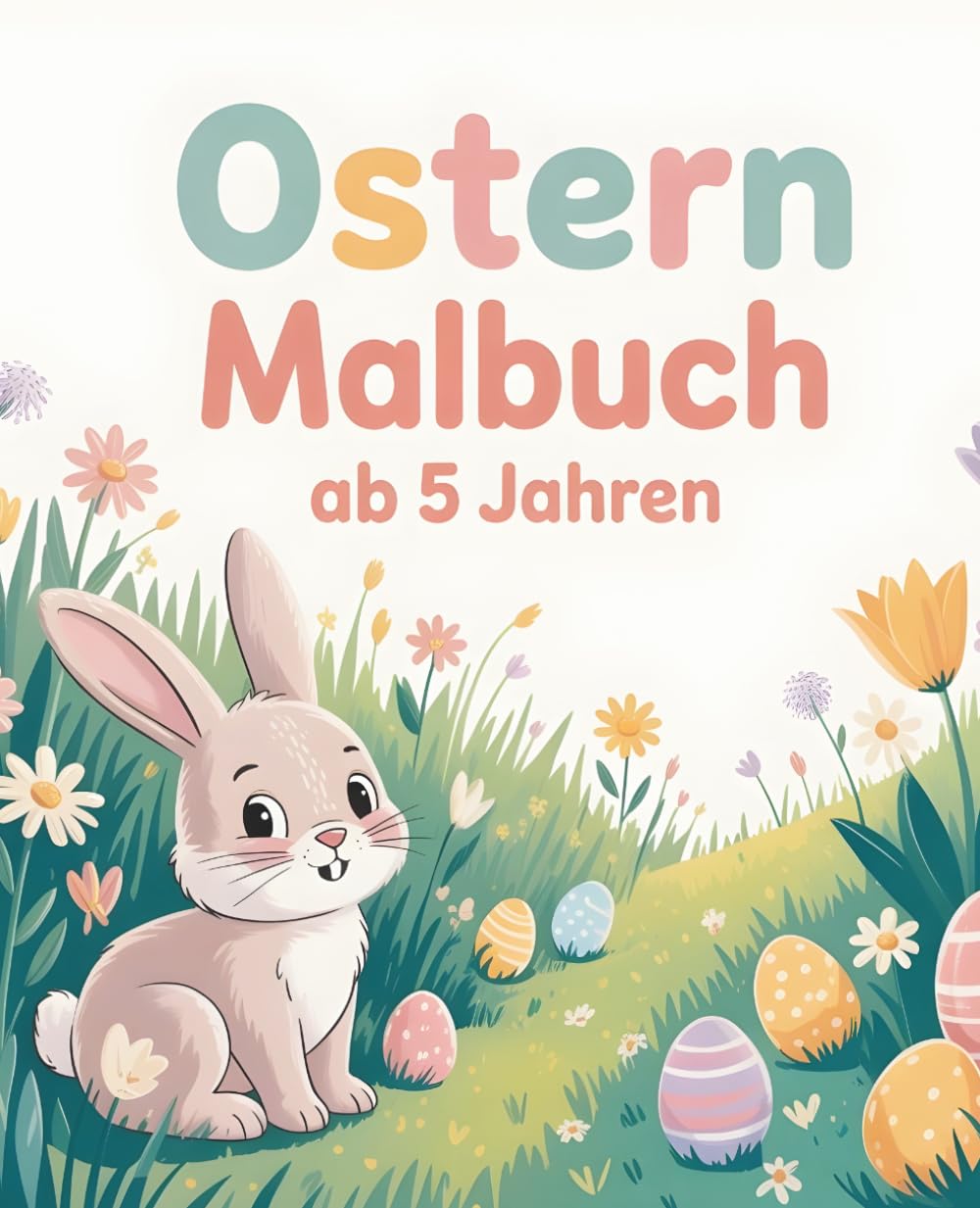 Ostern Malbuch für Kinder ab 5 Jahren: 50 super niedliche Osterhasen, Küken und Ostereier zum Ausmalen