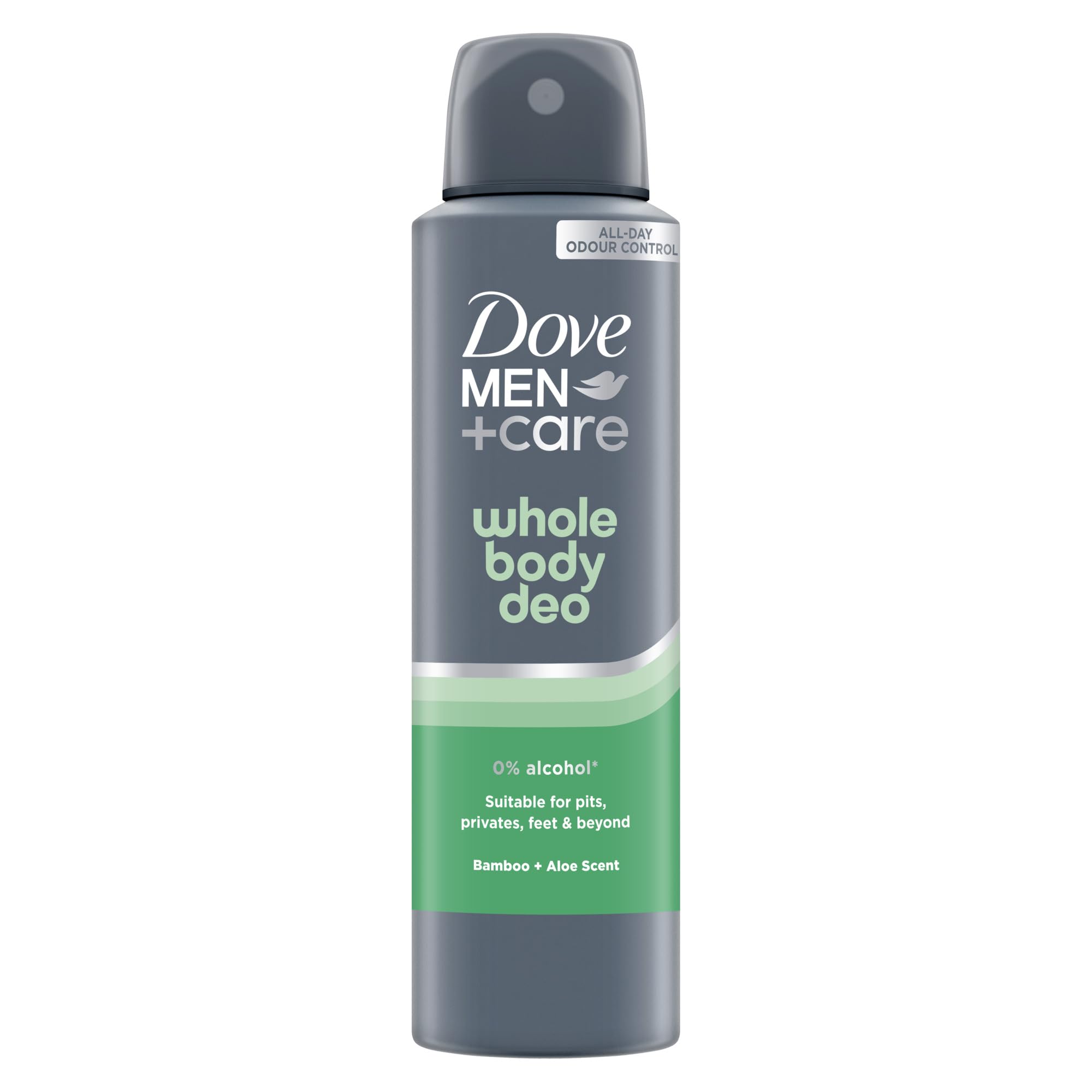 Dove Men+Care Bamboo & Aloe Whole Body Deodorant Spray 0% aluminium and alcohol-free aerosol for all-day odour control 150 ml