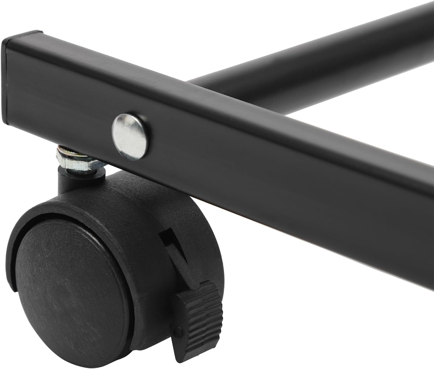 Floor-Standing Magazine Rack, 4-Layer Brochure Display Stand Tiered Design Magazine Stand Detachable Magazine Display with Casters for Exhibitions, Shopping Malls, Hospitals, Offices(BLACK)