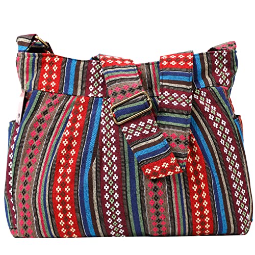 Bolso grande casual de tela durable de hombro tipo hobo miniatura 1