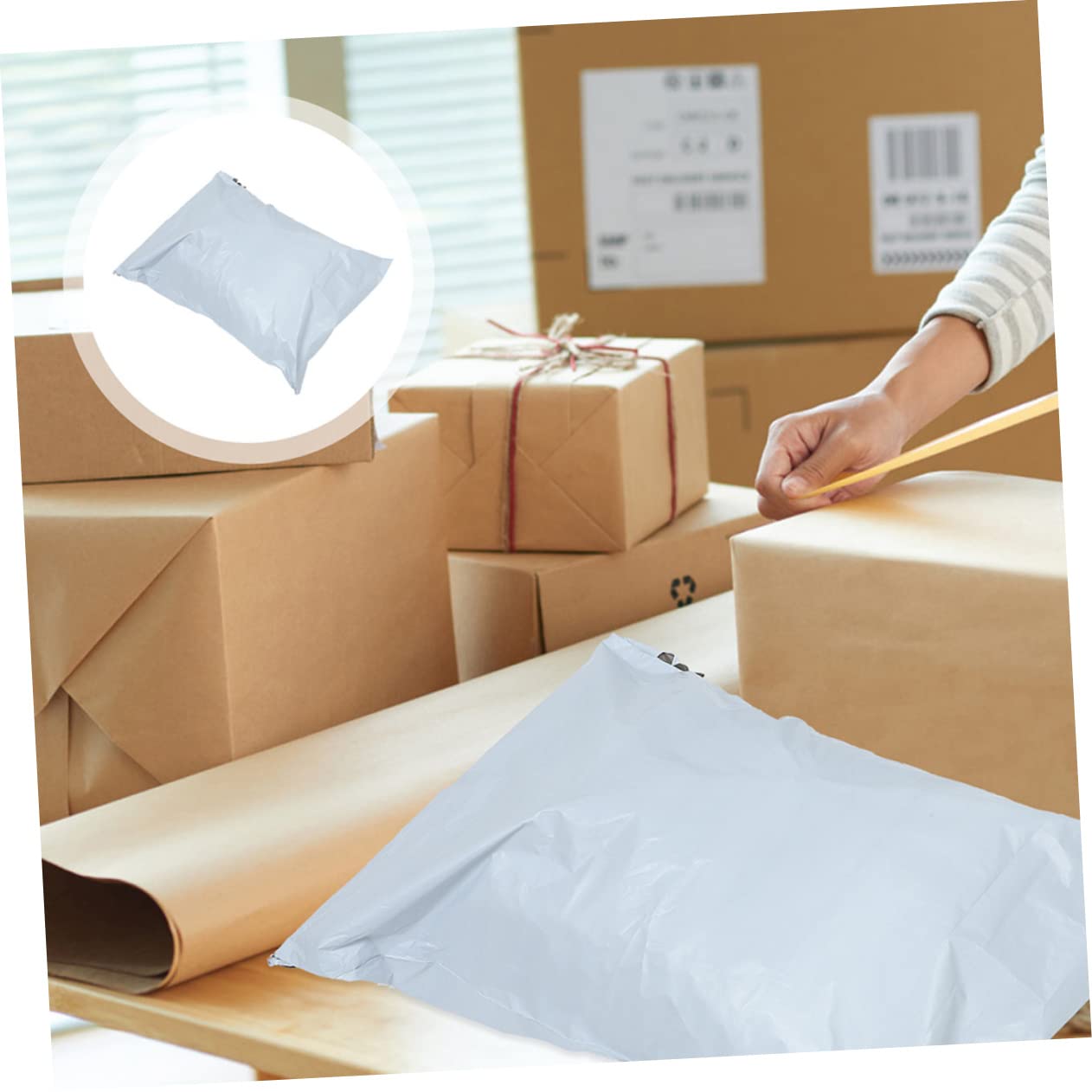 NUOBESTY Postaux À Déchirer 100 Pièces D'emballage Pour Vêtements De Courrier Auto-scellants D'expédition