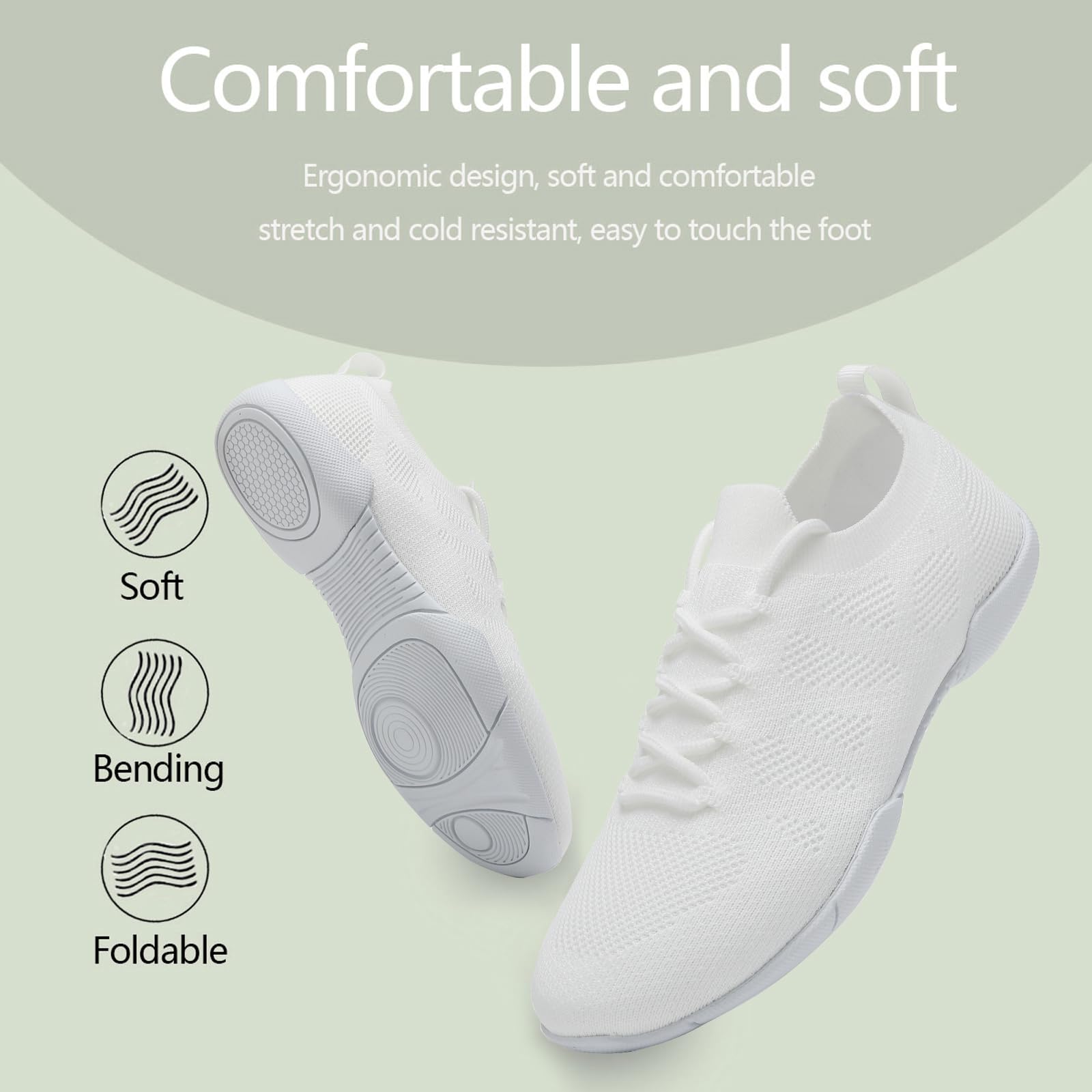 Zapatillas Cheerleader Cheerleading Zapatos de Animadoras para Mujeres y niñas Cheer Fitness Aeróbic Zapatos con Cordones Entrenamiento Yoga