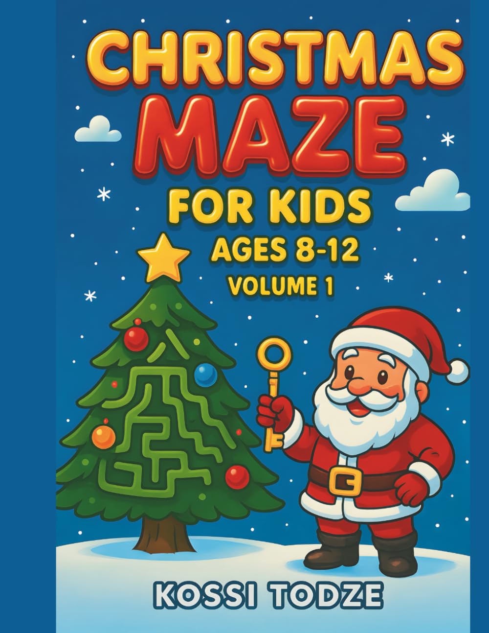 Christmas Maze For Kids Ages 8-12: Logic Maze Puzzles for Kids with Solutions Volume 1