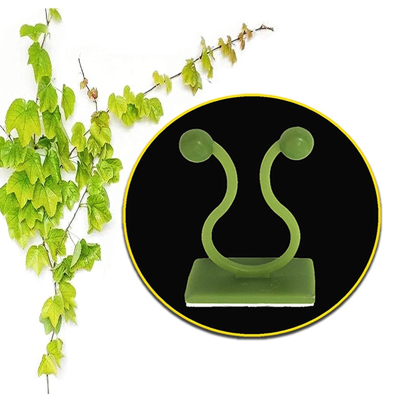 Moxtiza 30 Pcs Plant Wall Climbing Fixing Clips | Plant Support Garden Clip | Reusable Plastic Plant Support Clips | Self Adhesive Plant Vine Backed Twist Clips (Green) (B09ZPQLZBL) Amazon Price History, Amazon Price Tracker