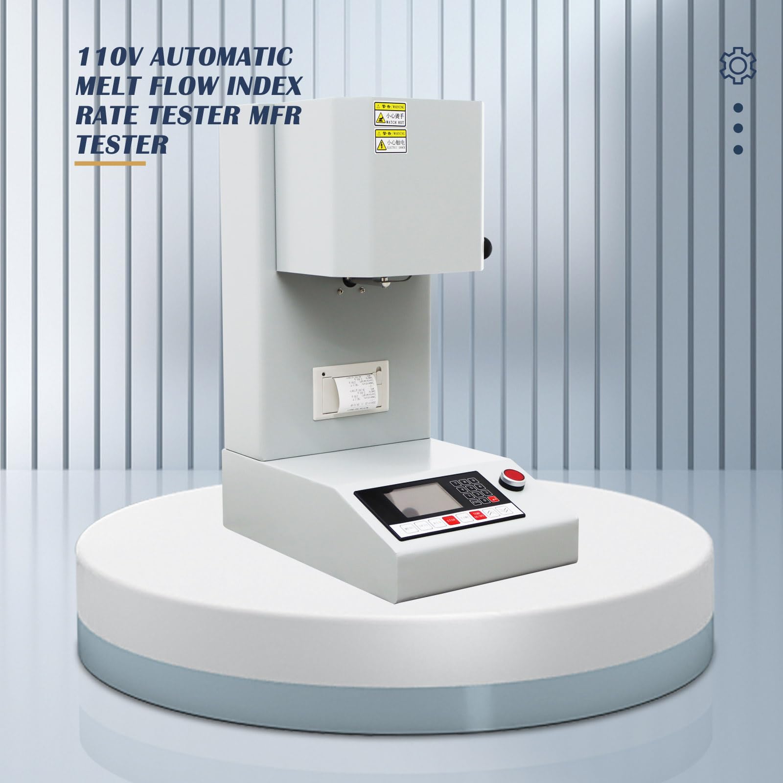 WYDDDARY Automatic Melt Flow Index Rate Tester MFR Tester Indexer Flow Rate Meter with LCD Display and Printer for Polymer Plastic 110V 450W
