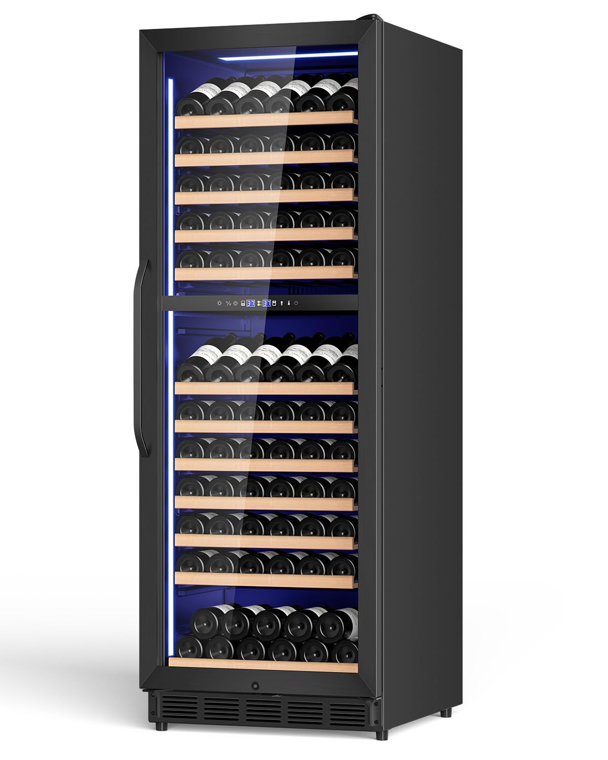 Photo 1 of *** MAJOR DAMAGE/SHATTERED GLASS DOOR  – FOR PARTS ONLY***Velivi 24" Inch Dual-Zone Wine Fridge, Freestanding/Built-in Wine Cooler Refeigerator, Large Capacity Tall Wine Cellar For Wine Collection, Wine Chiller with Safety Lock, Low Noise and Fast Cooling