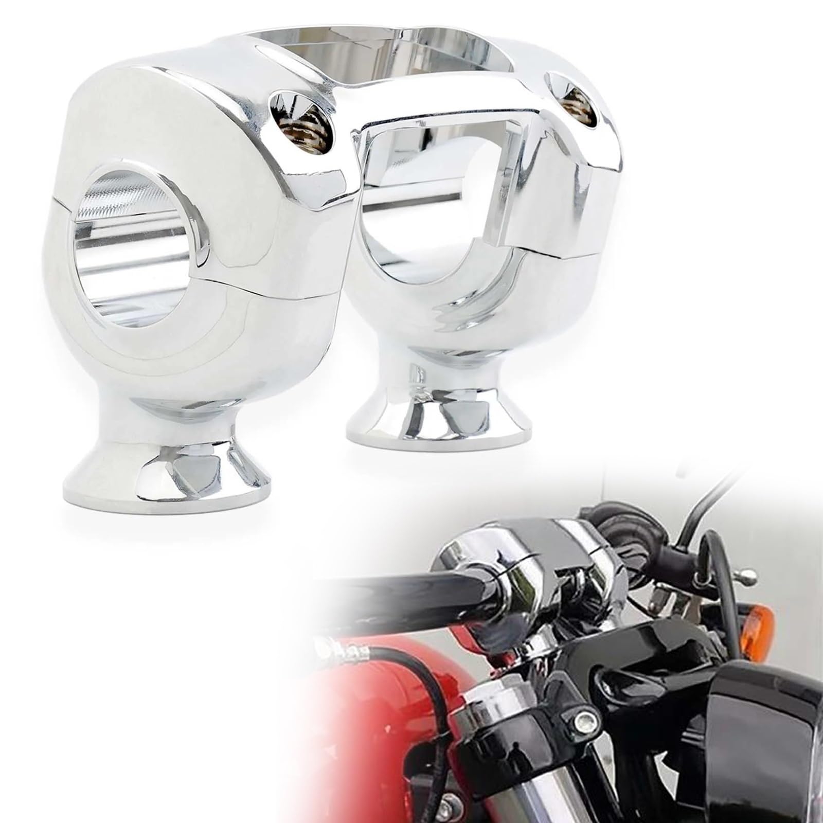 Colliers de guidon 1,25" haut de gamme en aluminium CNC pour Harley Softail FXBB