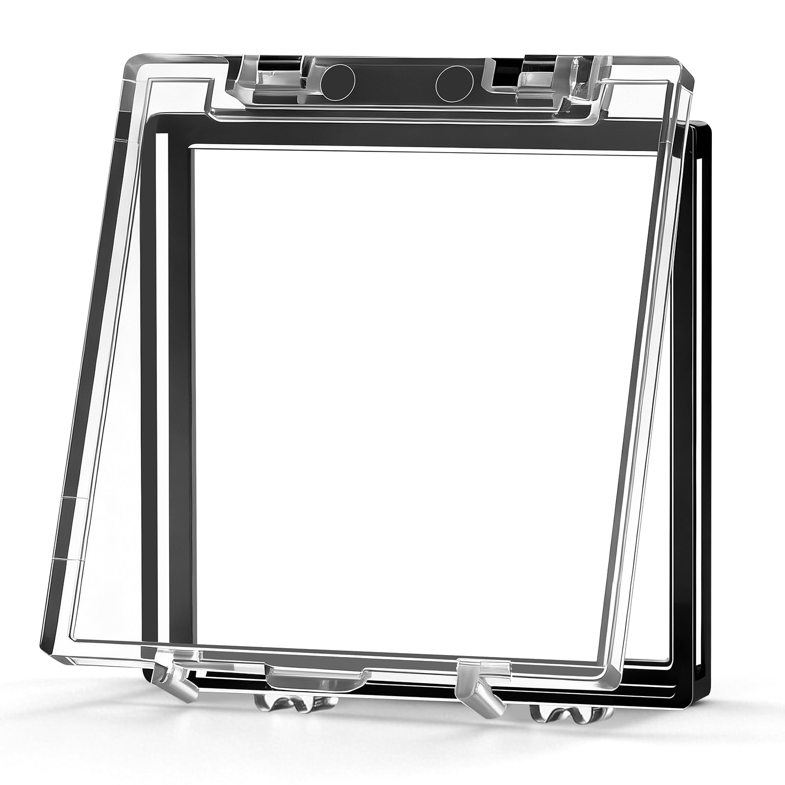 NUOLUX エレベーターボタン ガード 保護カバー 透明 プラスチック製 電源ボタン誤操作防止 自己粘着式 押し ボタン キャップ プッシュボタンキャップ 緊急停止スイッチガード 2.16X1.97X0.31cm